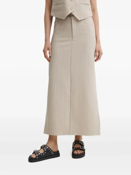 Fustă midi Gestuz cu dungi până la genunchi