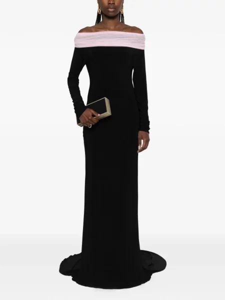Rochie maxi Atu Body Couture lungă de costum negru