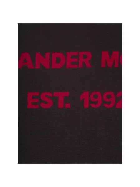 Szal Alexander Mcqueen z frędzli czarna