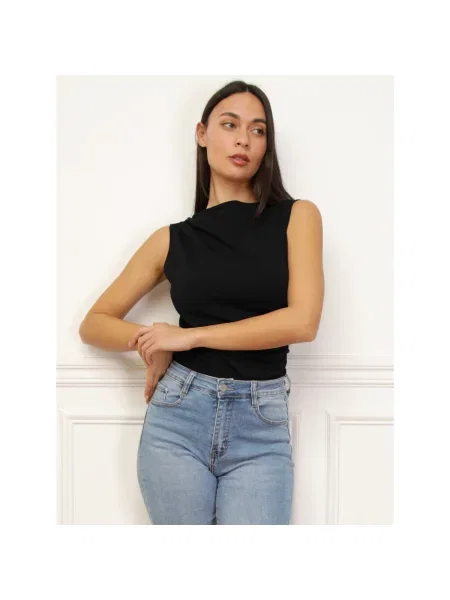 Top La Modeuse negru