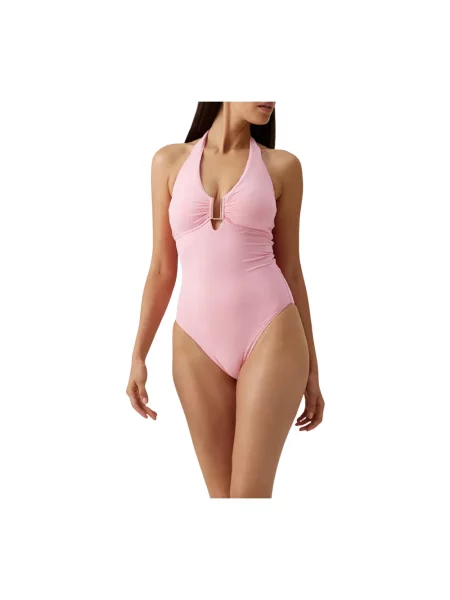 Stroj jednoczęściowy Melissa Odabash z dekoltem halter różowy
