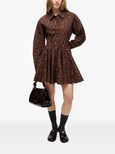 Rochie Ganni cu model leopard roșu