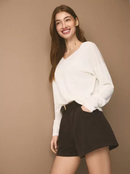 Шорты Reserved из лиоцела черные