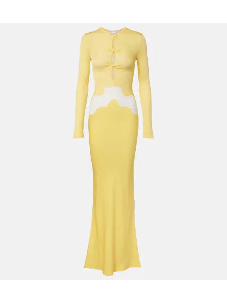 Jersey maksi obleka Christopher Esber rumena