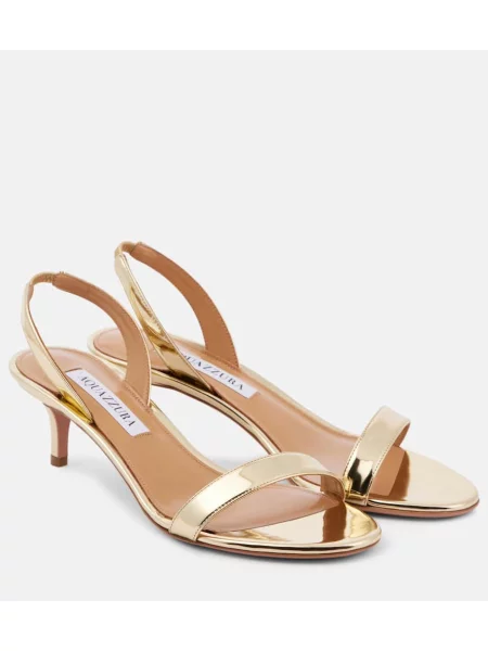 Sandale Aquazzura din piele auriu