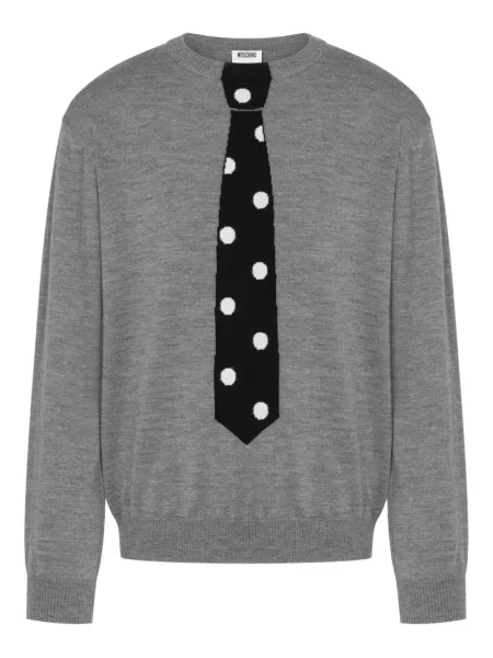 Cravată Moschino cu buline gri