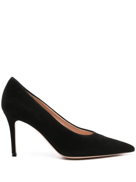 Pantofi cu toc Gianvito Rossi din piele de căprioară negru