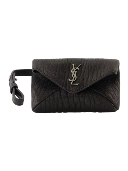 Torebka skórzana Saint Laurent czarna