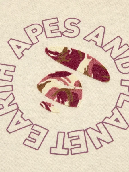 Pulover Aape By A Bathing Ape cu imagine cu decolteu rotund