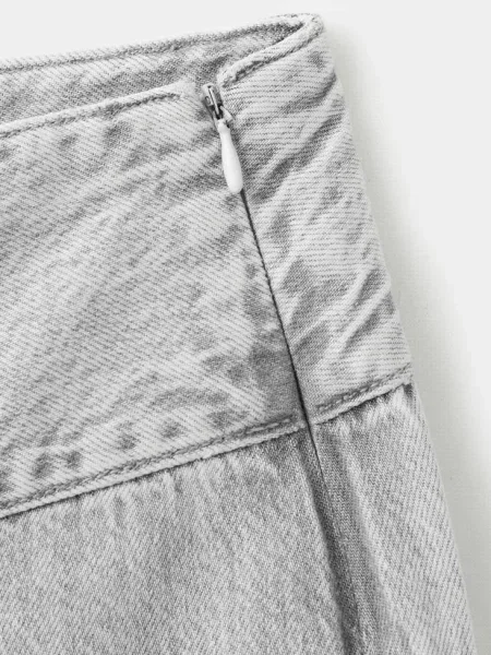 Dżinsy z niskim stanem denim Teen 38 MANGO TEEN szary