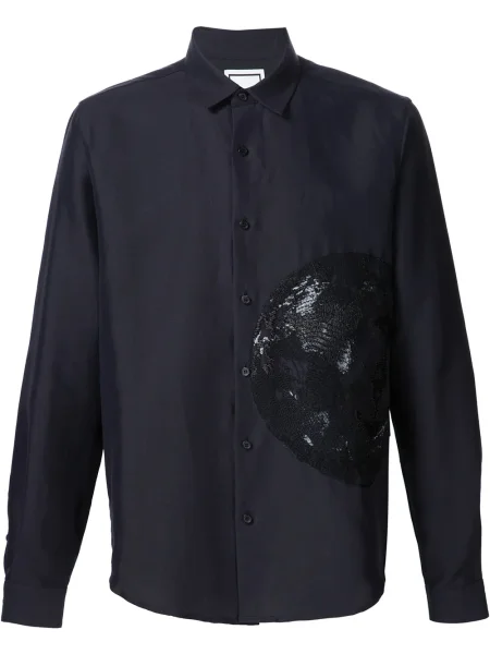 Риза Wooyoungmi с пайети черно