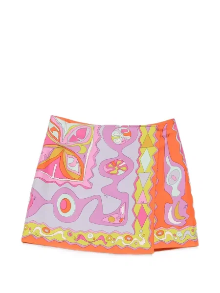 Fusta mini Pucci de mătase cu imagine roz