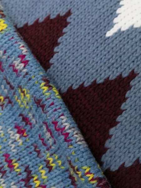 Dzianinowa szal M Missoni niebieska
