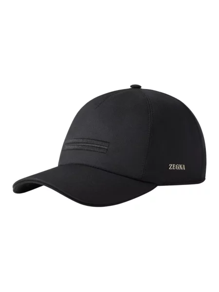 Czapka z daszkiem Zegna czarna