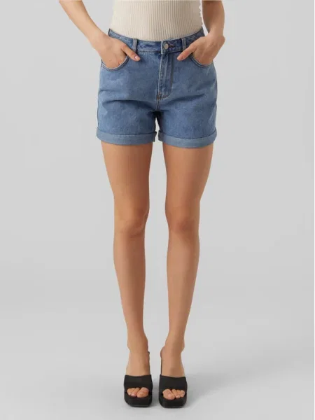 Vero Moda Дънкови шорти Zuri син