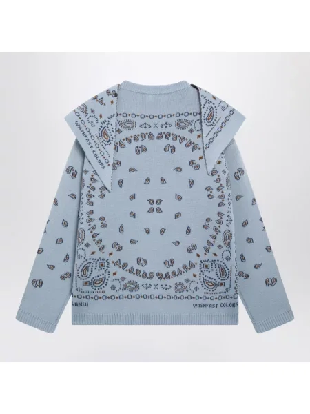 Sweter Alanui żakardowy niebieski