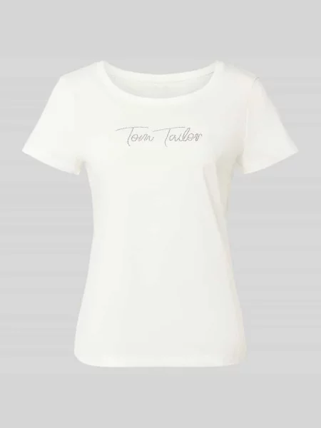 Męski t-shirt o kroju regular fit z czystej bawełny Tom Tailor biała