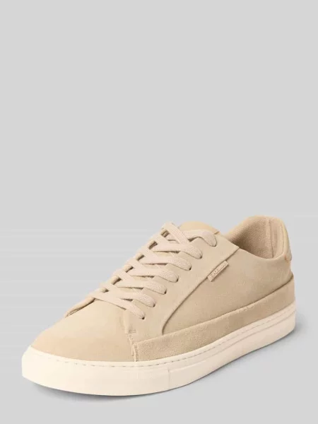 Sneakersy ze skóry z detal z logo Ps Poelman