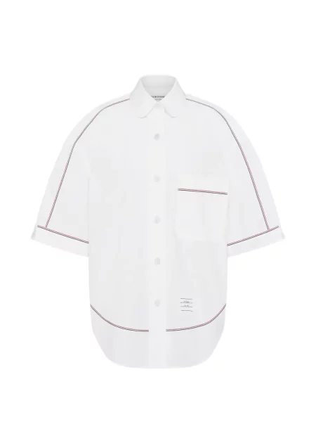 Cămașă Thom Browne din poplin alb