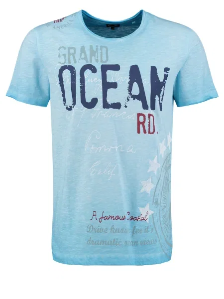 Key Largo Tricou KLOcean bleumarin / azuriu / roşu închis alb