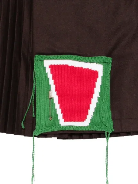Fusta mini Charles Jeffrey Loverboy tricotate maro