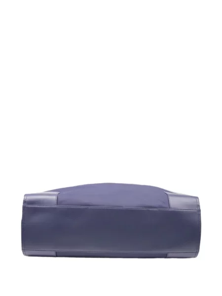 Geantă shopper Tory Burch cu autograf albastru