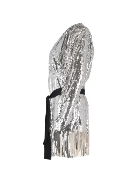 Rochie mini Rotate Birger Christensen de costum argintiu