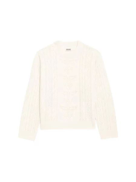 Sweter Zadig & Voltaire z nadrukiem biały
