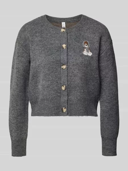 Sweter z dzianiny o kroju relaxed fit z haftem model TEDDY' Only