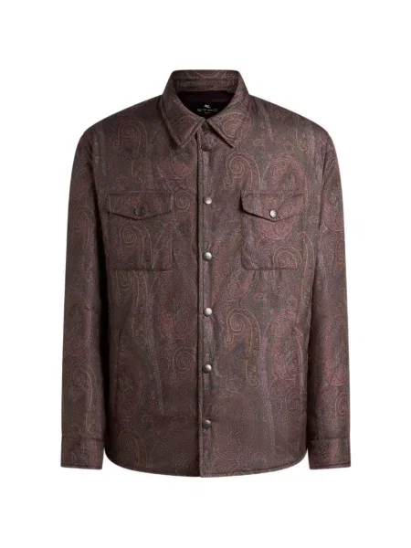 Cămașă Etro cu model paisley maro