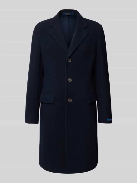 Płaszcz w kroju regular fit z mieszanki wełny Polo Ralph Lauren granatowy