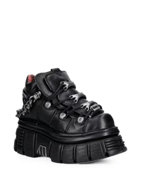 Botine New Rock cu platformă negru