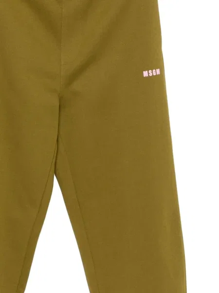 Kalhoty Msgm s potiskem zelené