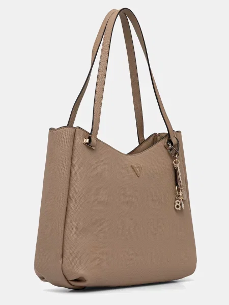Geantă shopper Guess din piele bej