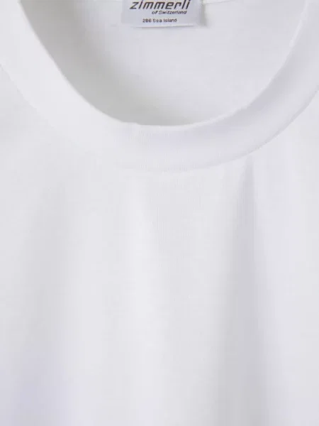 Gulerat tricou Zimmerli alb