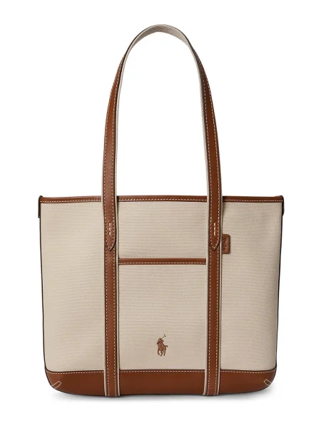 Geanta crossbody Polo Ralph Lauren din piele bej