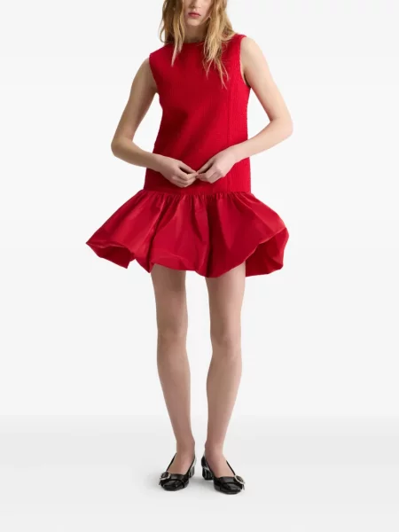 Rochie Patou din tweed de costum roșu