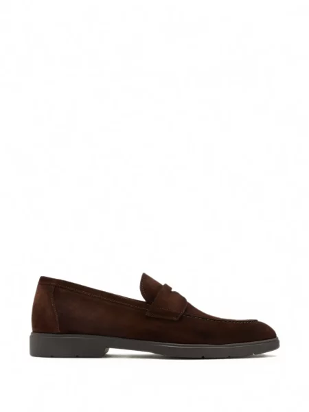 Pantofi loafer Magnanni din piele de căprioară maro