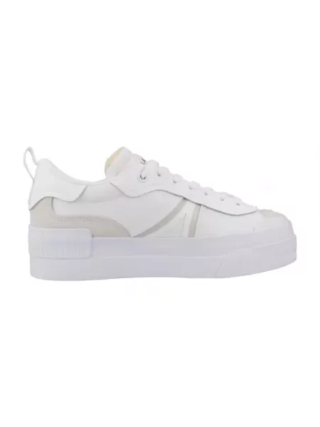 Sneakersy Lacoste na platformie białe