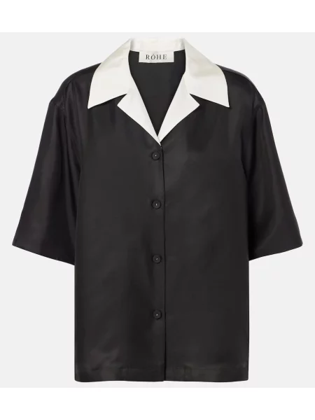 Cămașă Róhe de mătase negru
