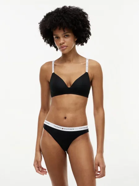 Tommy Hilfiger Underwear Nohavičky Essential svetlosivá / červená / čierna biela