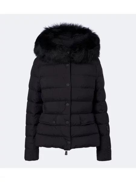 Lyžiarska bunda Moncler Grenoble z ovčej kože čierna