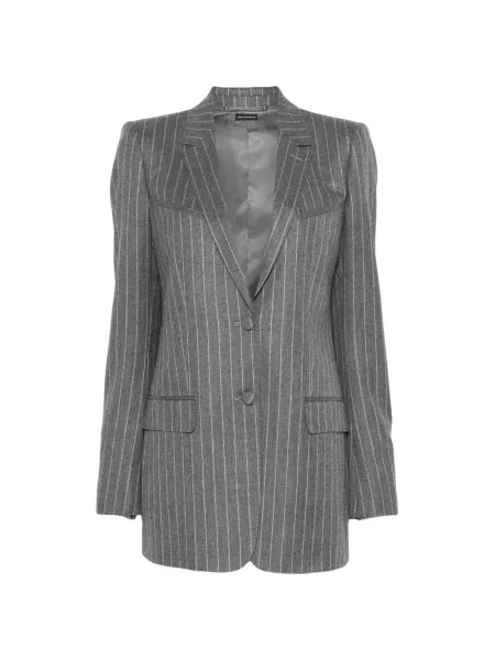 Geacă Tom Ford de flanelă gri
