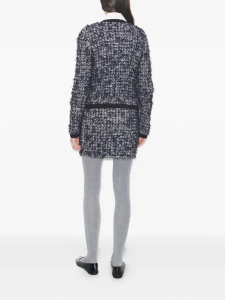 Mała mały spódnica mini Tory Burch tweedowa niebieska