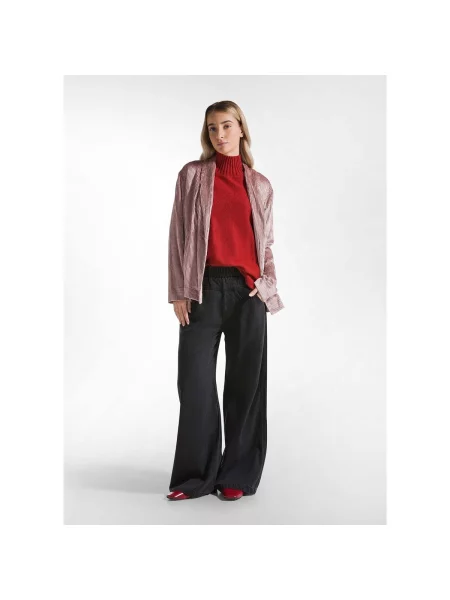 Pantaloni palazzo Deha din lyocell negru