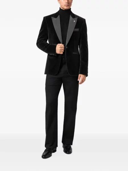 Sacou Philipp Plein de catifea negru