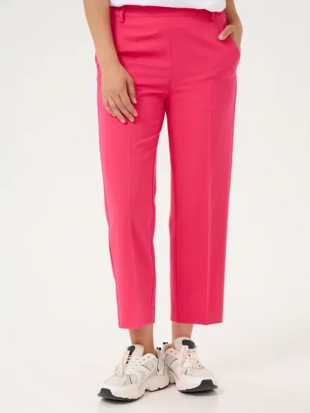 Kaffe Pantaloni cu dungă Sakura' roz