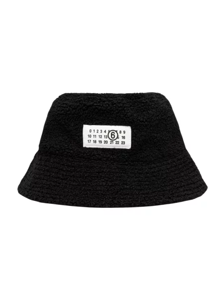 Czapka Mm6 Maison Margiela skórzana czarna