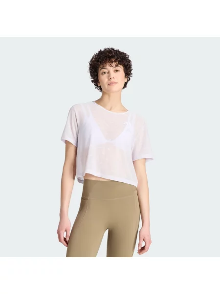 Tréninkové tričko PrimeLift Essentials Boxy Mesh fialové
