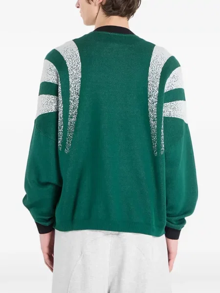 Antrenament grafic tricou Adidas Spezial de jumătate de fermoar negru